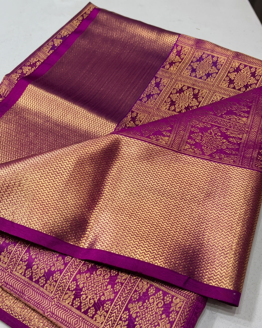Veda - Royal Magenta Heritage Banarasi Silk Saree