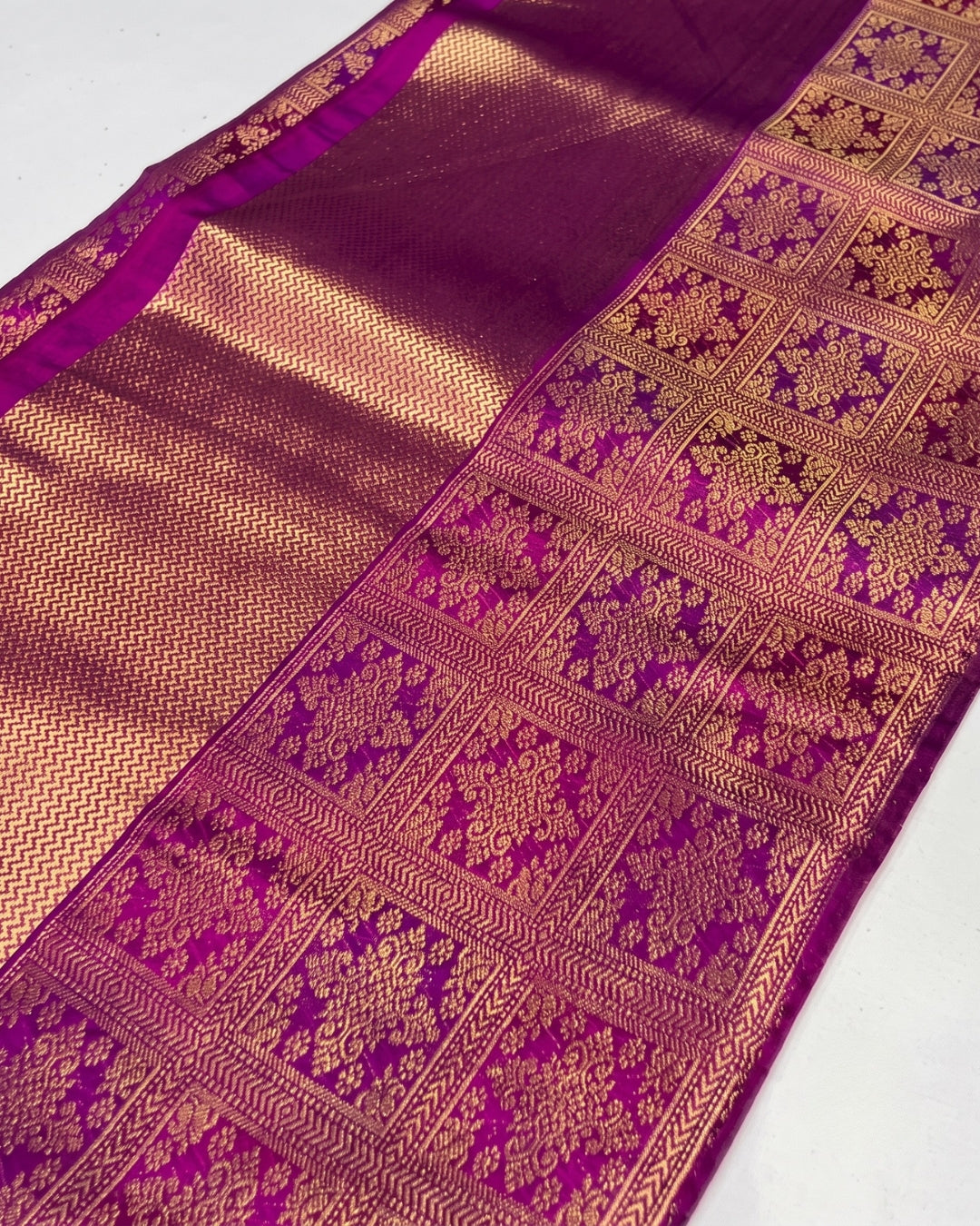 Veda - Royal Magenta Heritage Banarasi Silk Saree