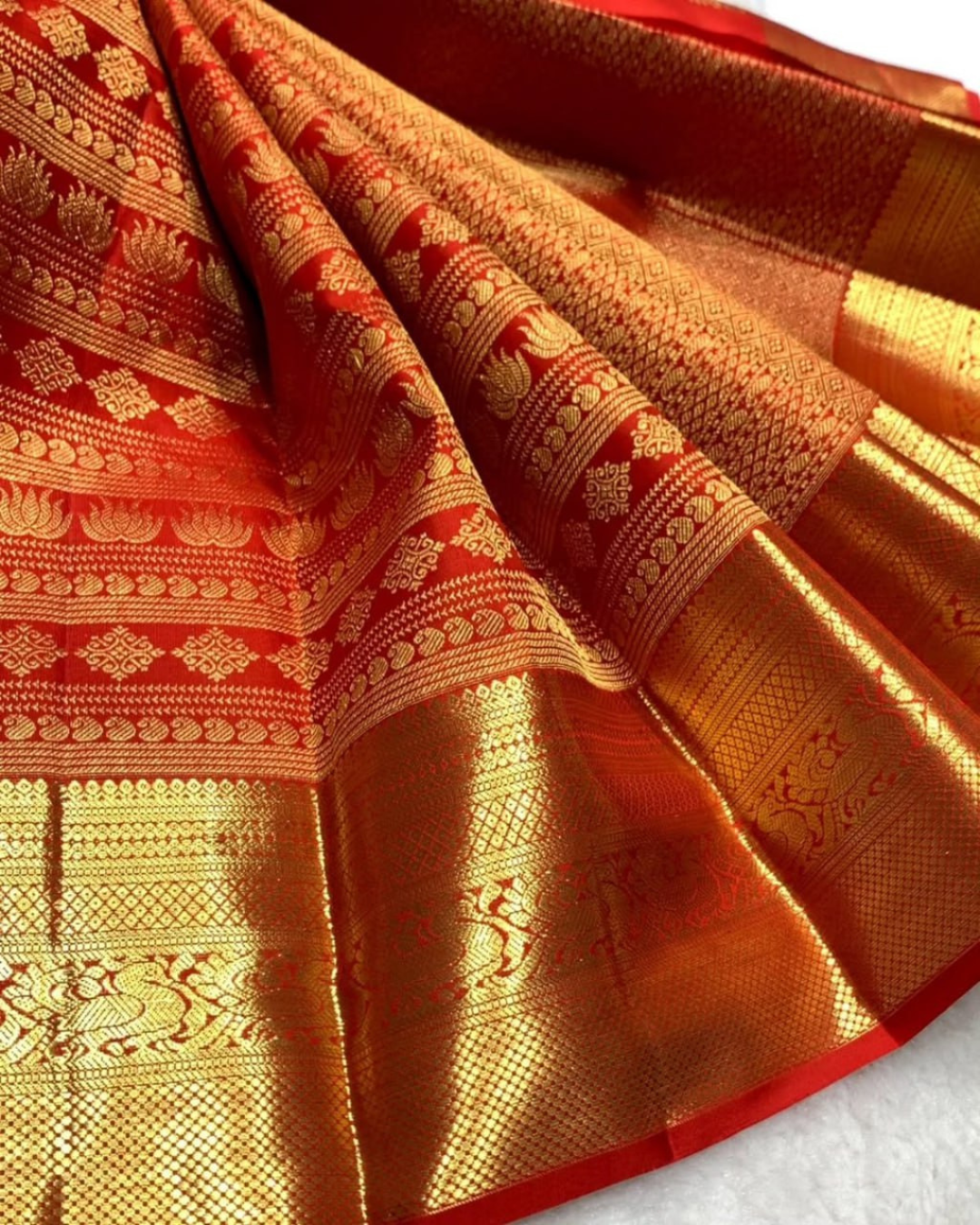 Sampriti - Crimson Red Kanjivaram Saree