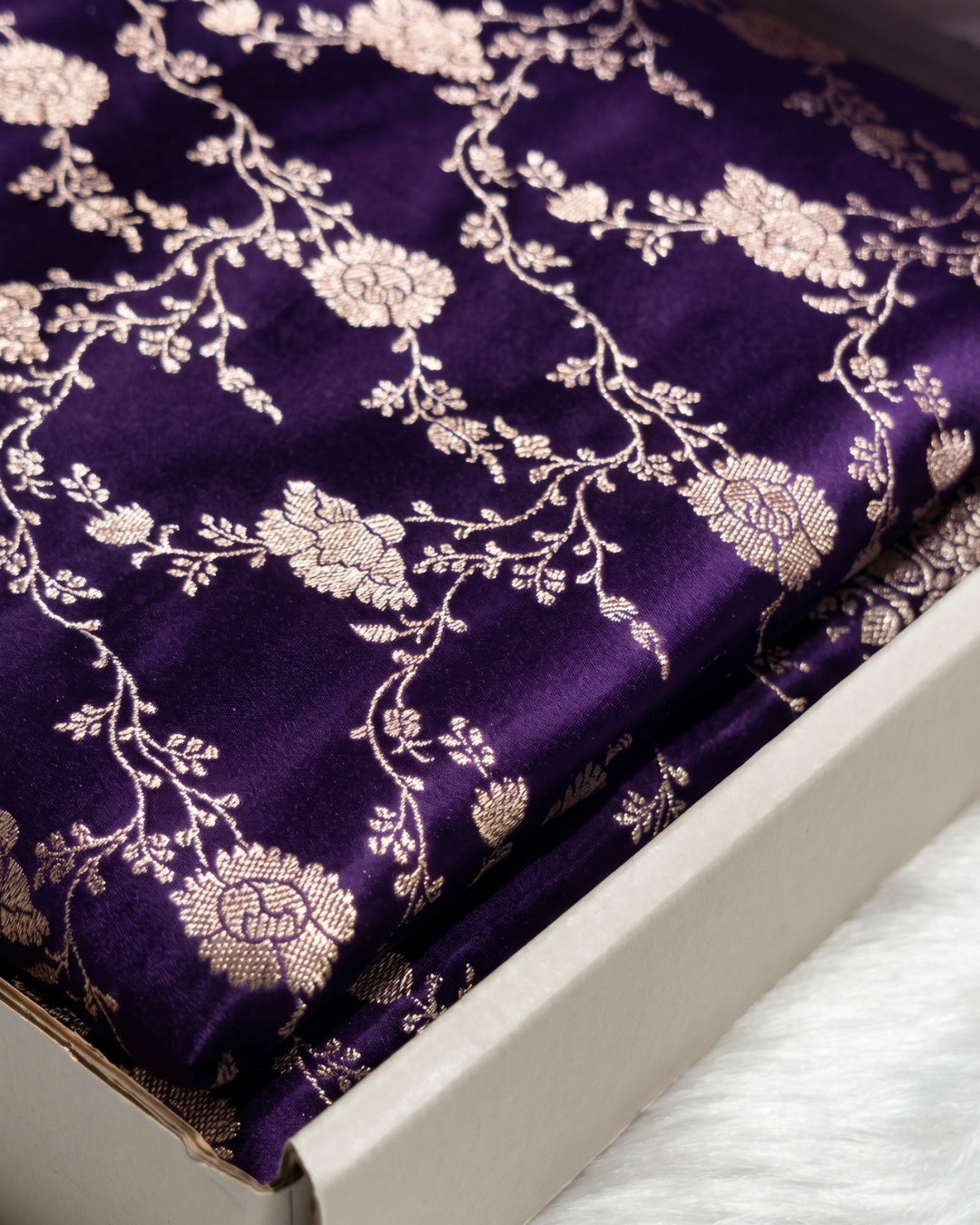Aadhya - Royal Purple Banarasi Silk Saree
