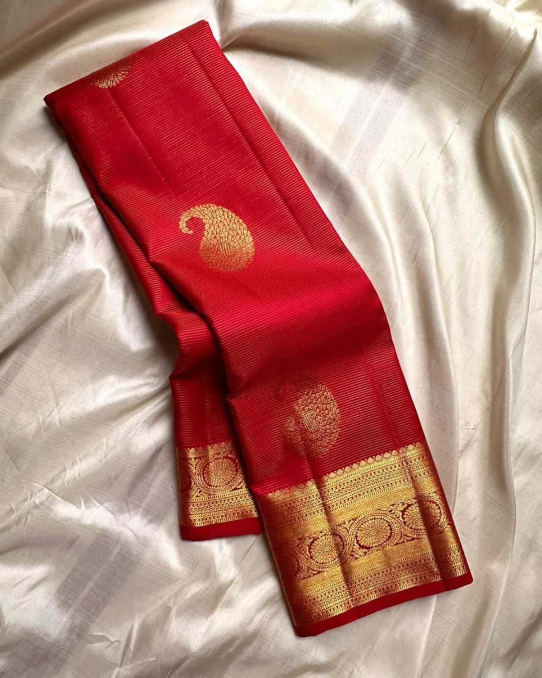 Devika - Vermilion Red Kanjivaram Saree