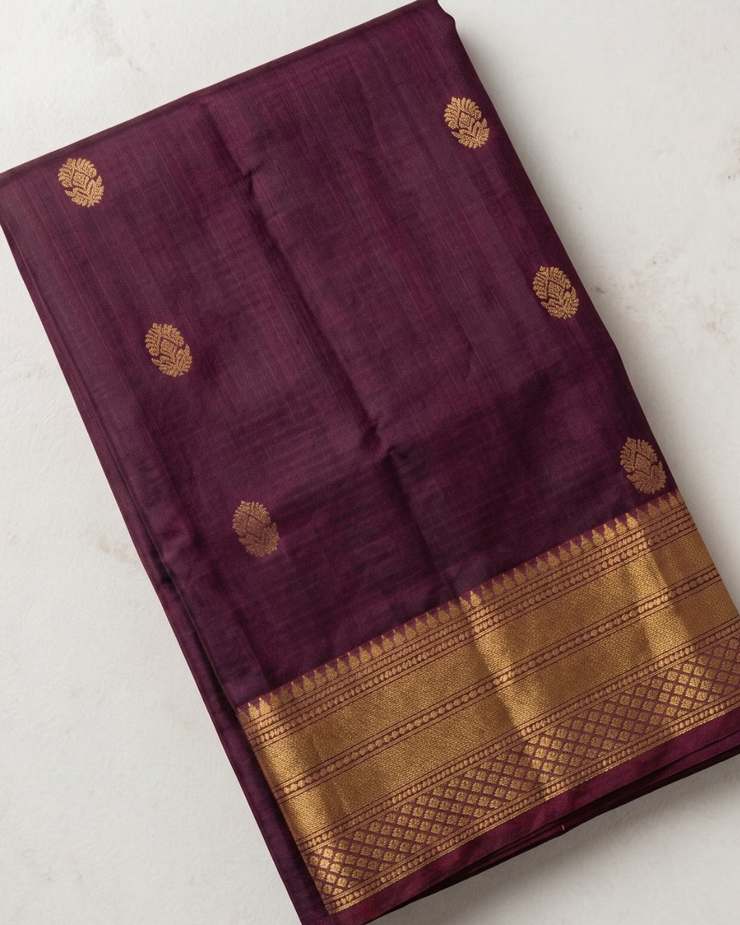 Yutika – Maroon Banarasi Heritage Woven Saree