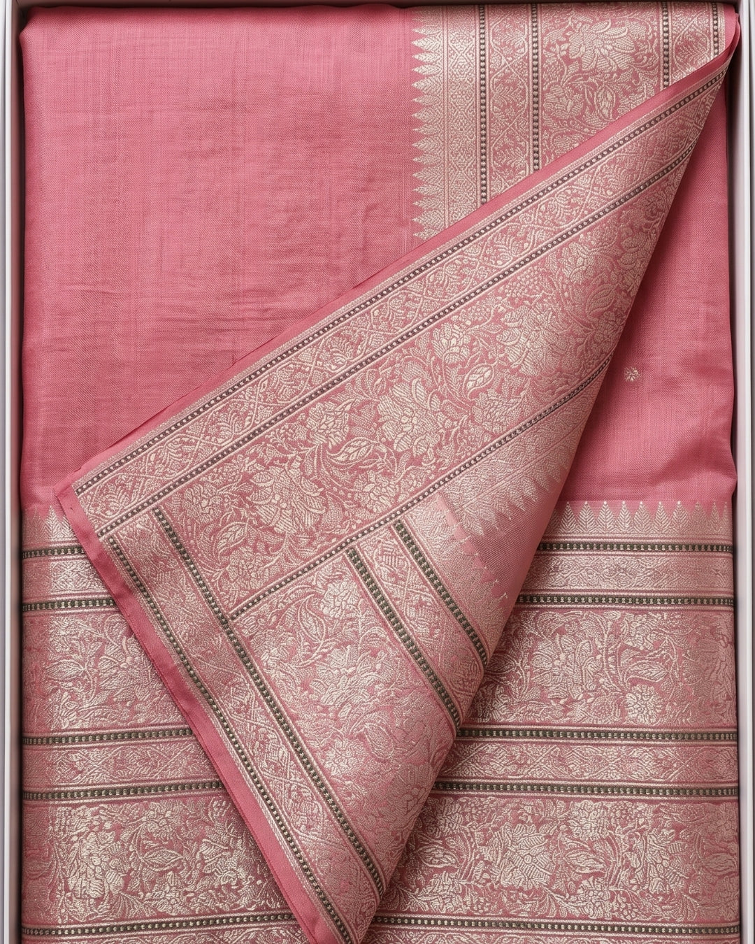Aarini – Graceful Banarasi Pink Festive Saree