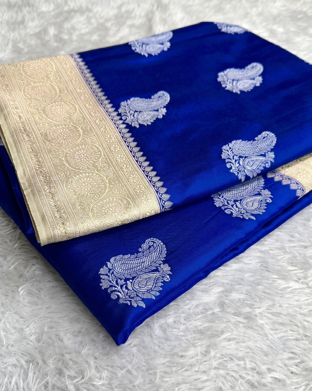 Charvi - Royal Blue Banarasi Silk Saree