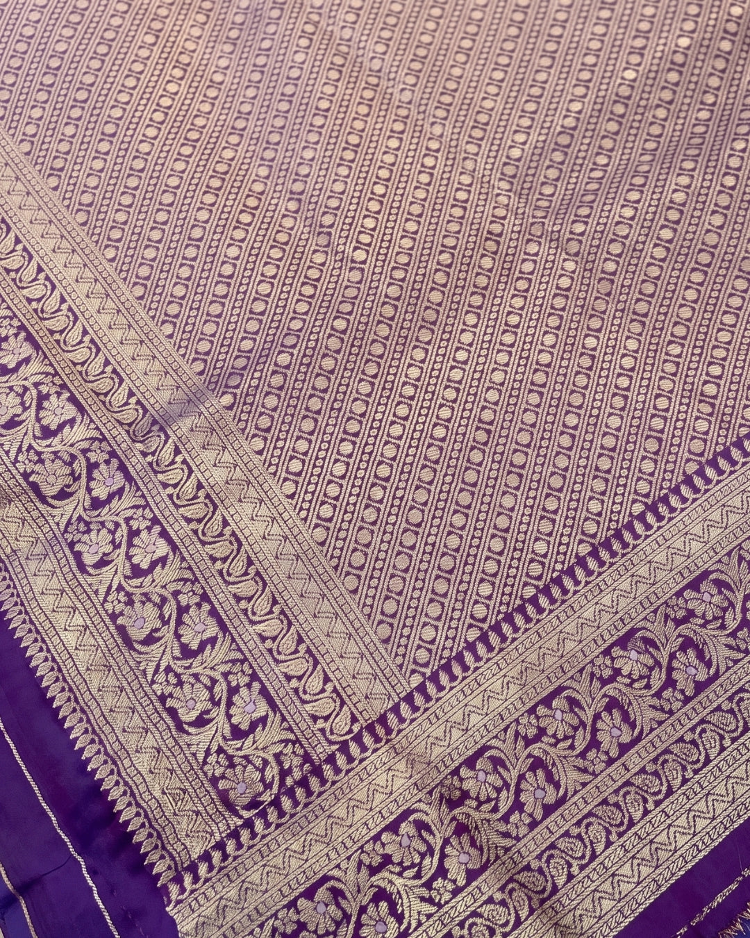 Vidhi - Heritage Lavender Silver Banarasi Silk Saree