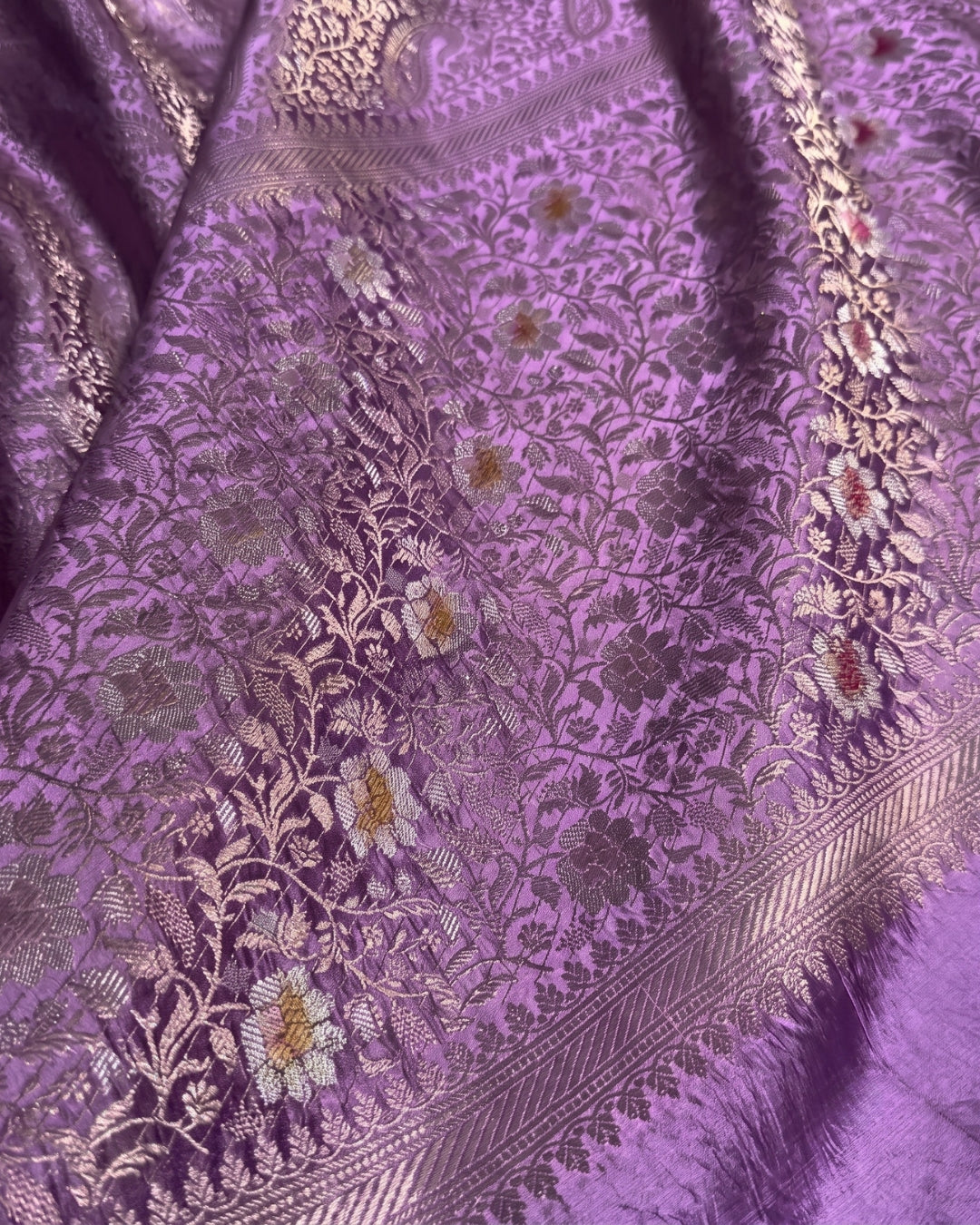 Damini - Royal Lavender Banarasi Silk Saree