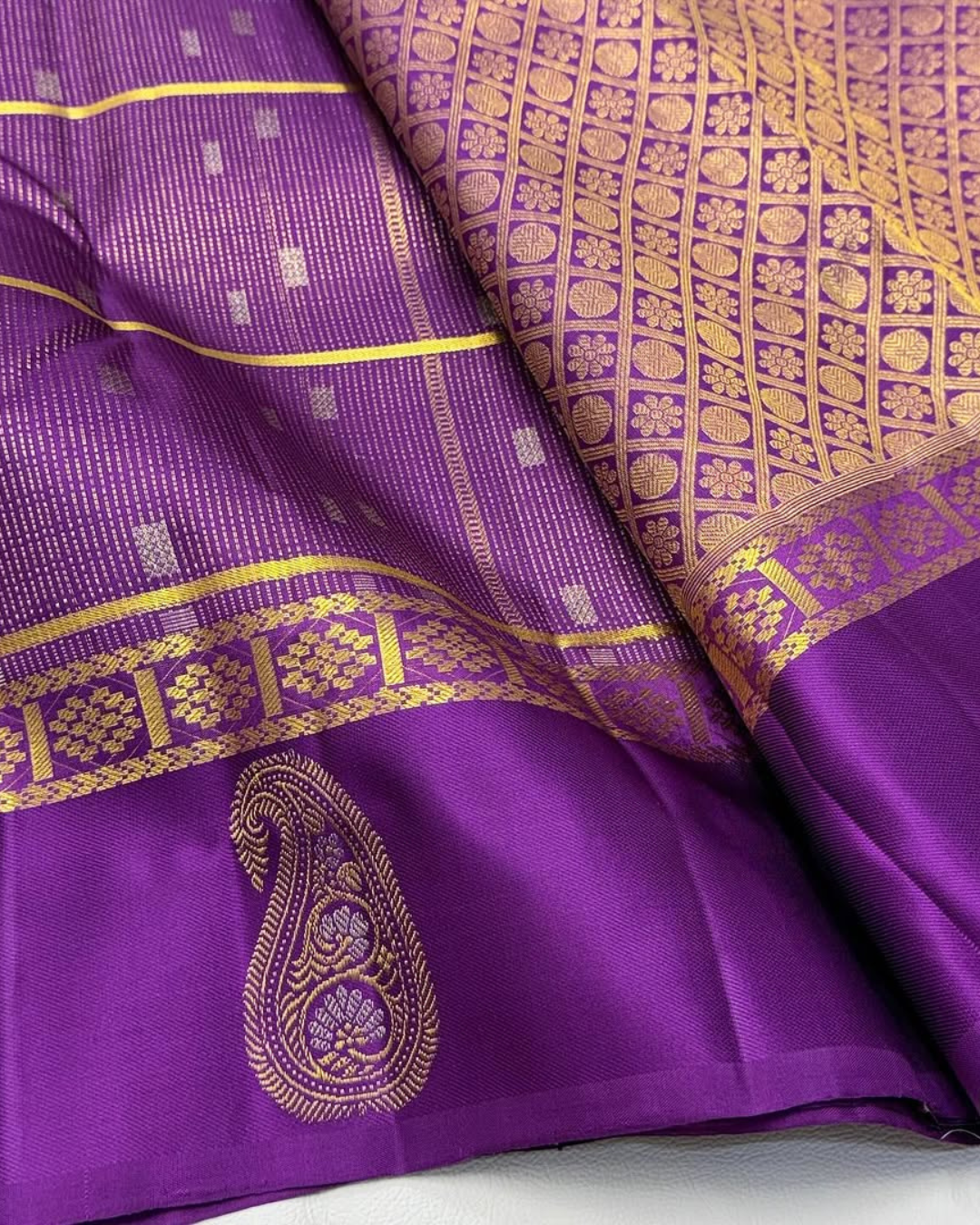 Tanvika - Royal Purple Kanjivaram Saree
