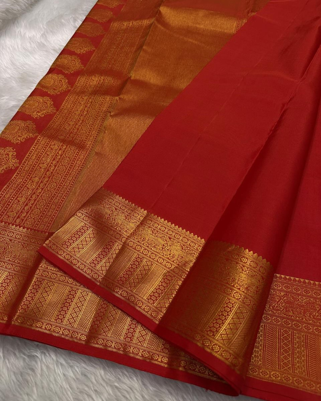 Kavya - Traditional Red Kanjivaram Saree