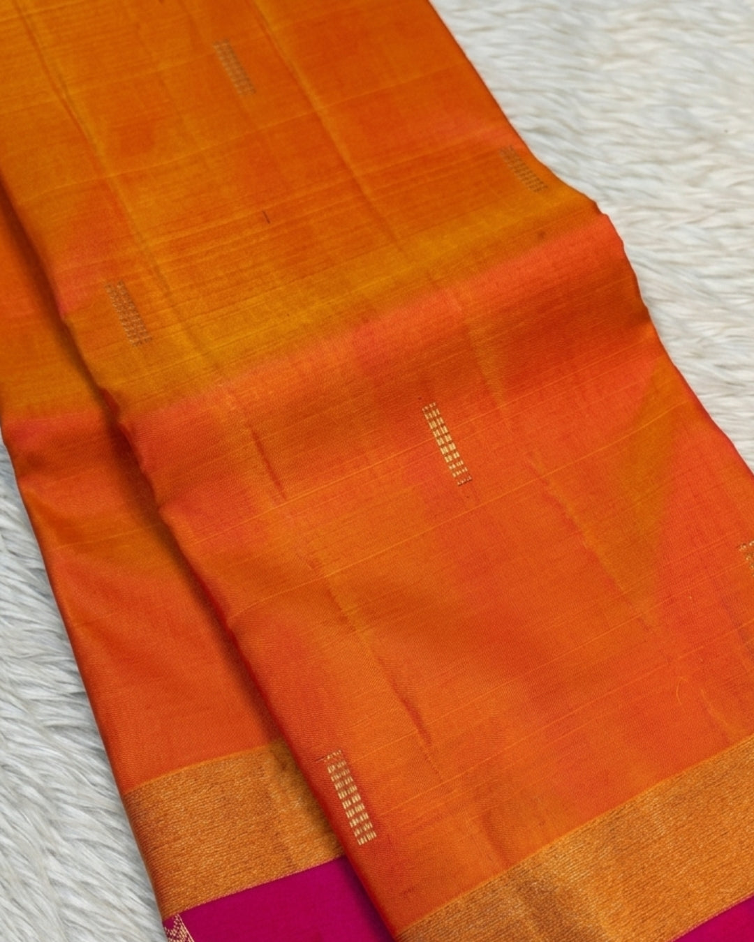 Dipali - Orange Magenta Classic Traditional Silk Saree