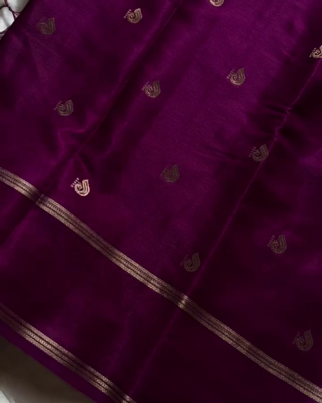 Jeetika - Royal Satin Silk Saree with Woven Butti Border
