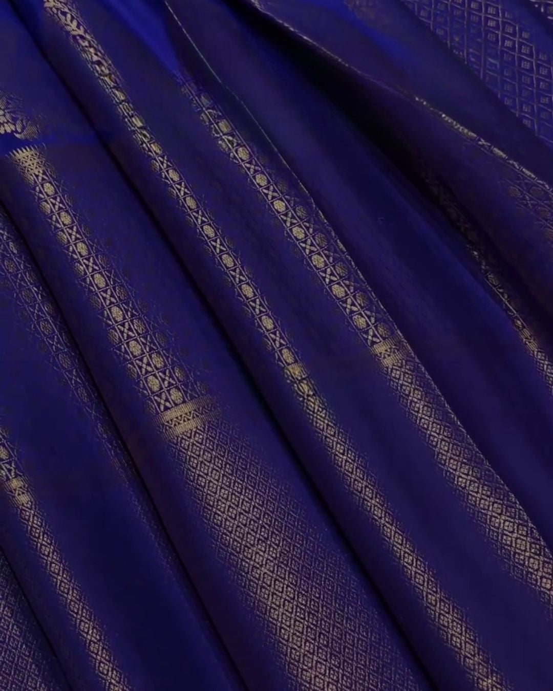 Rameshwari - Royal Blue Banarasi Silk Saree with Zari Paisley Border