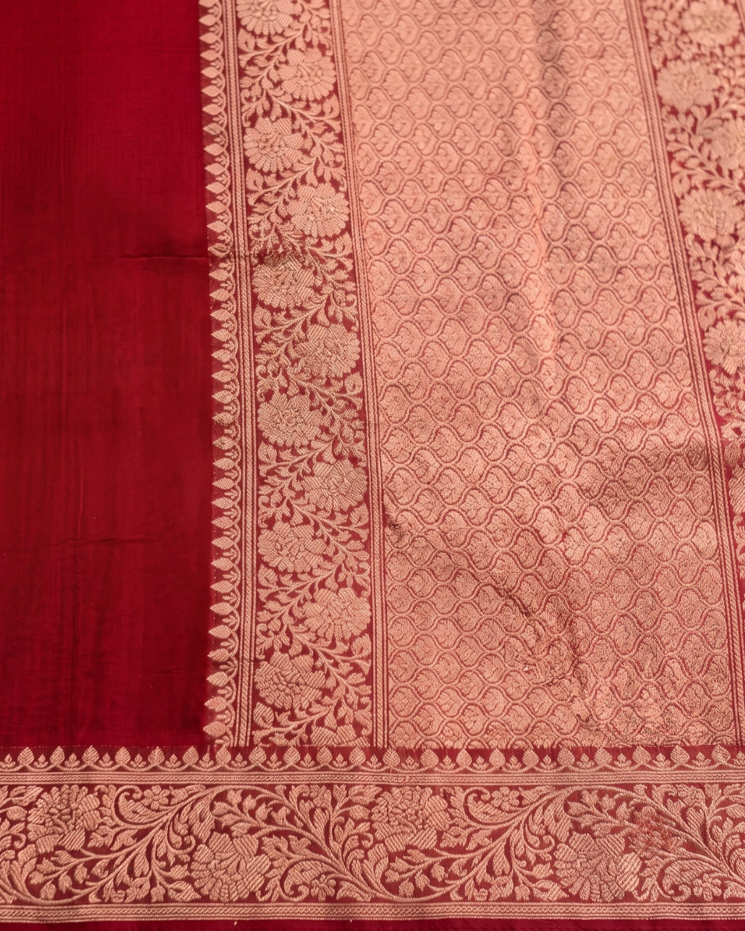 Harini - Ruby Red Banarasi Silk Designer Saree