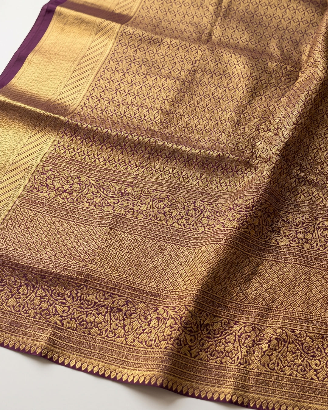 Chaavi - Peach Pink Brocade Banarasi Saree