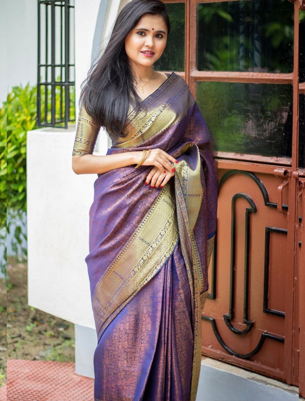 Shriya Purple Coloured Kanchipuram Silk Saree