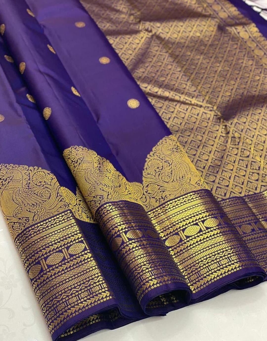 Khushi Purple Banarasi Saree