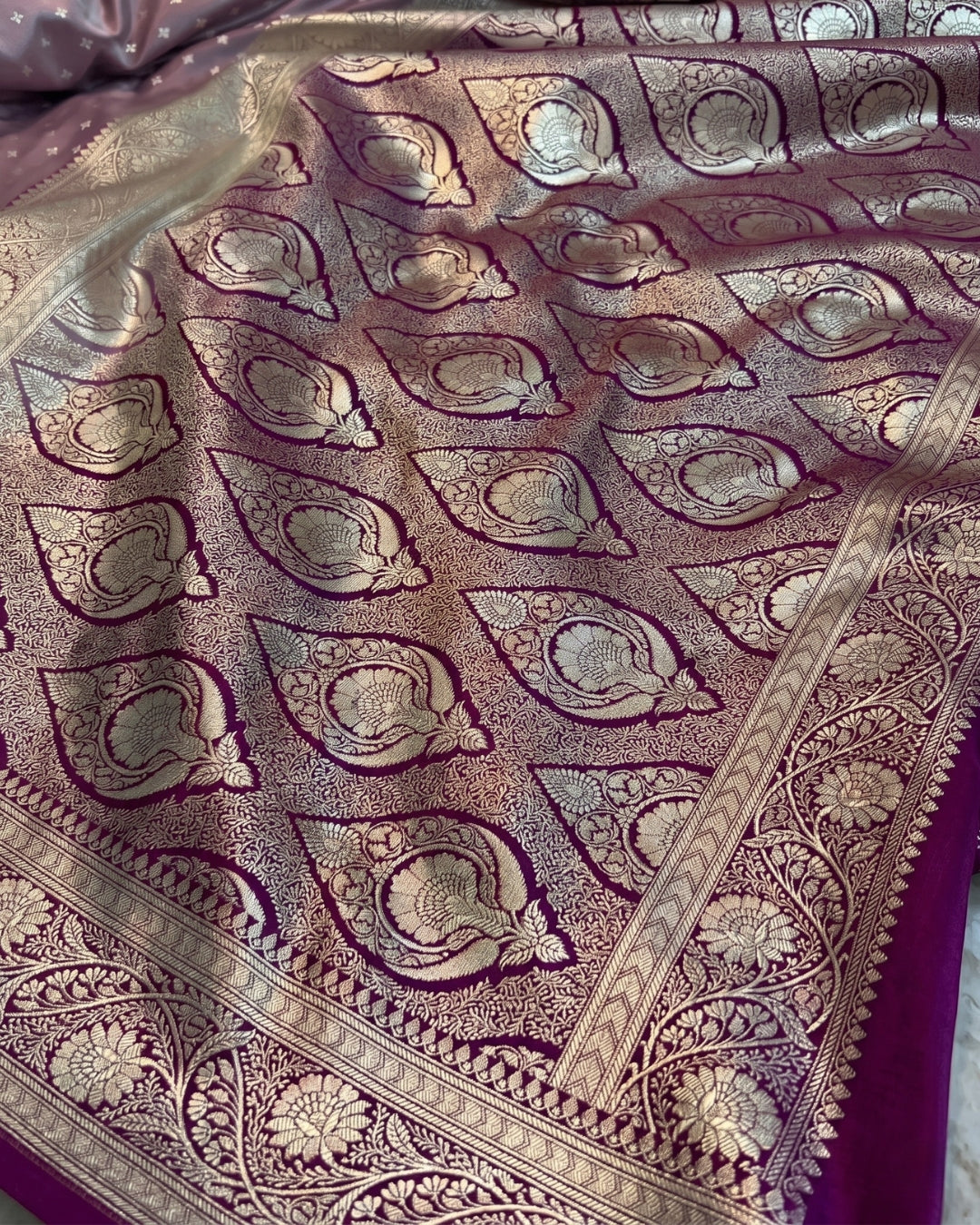 Amaira - Heritage Purple Banarasi Festive Wear Saree