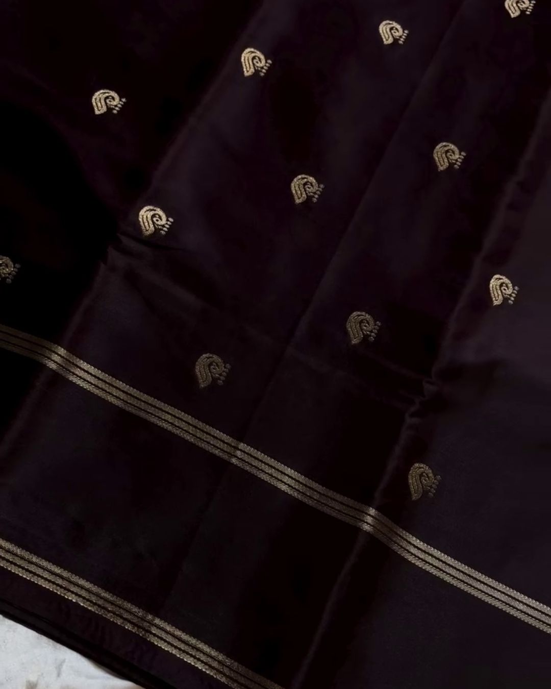 Jeetika - Royal Satin Silk Saree with Woven Butti Border
