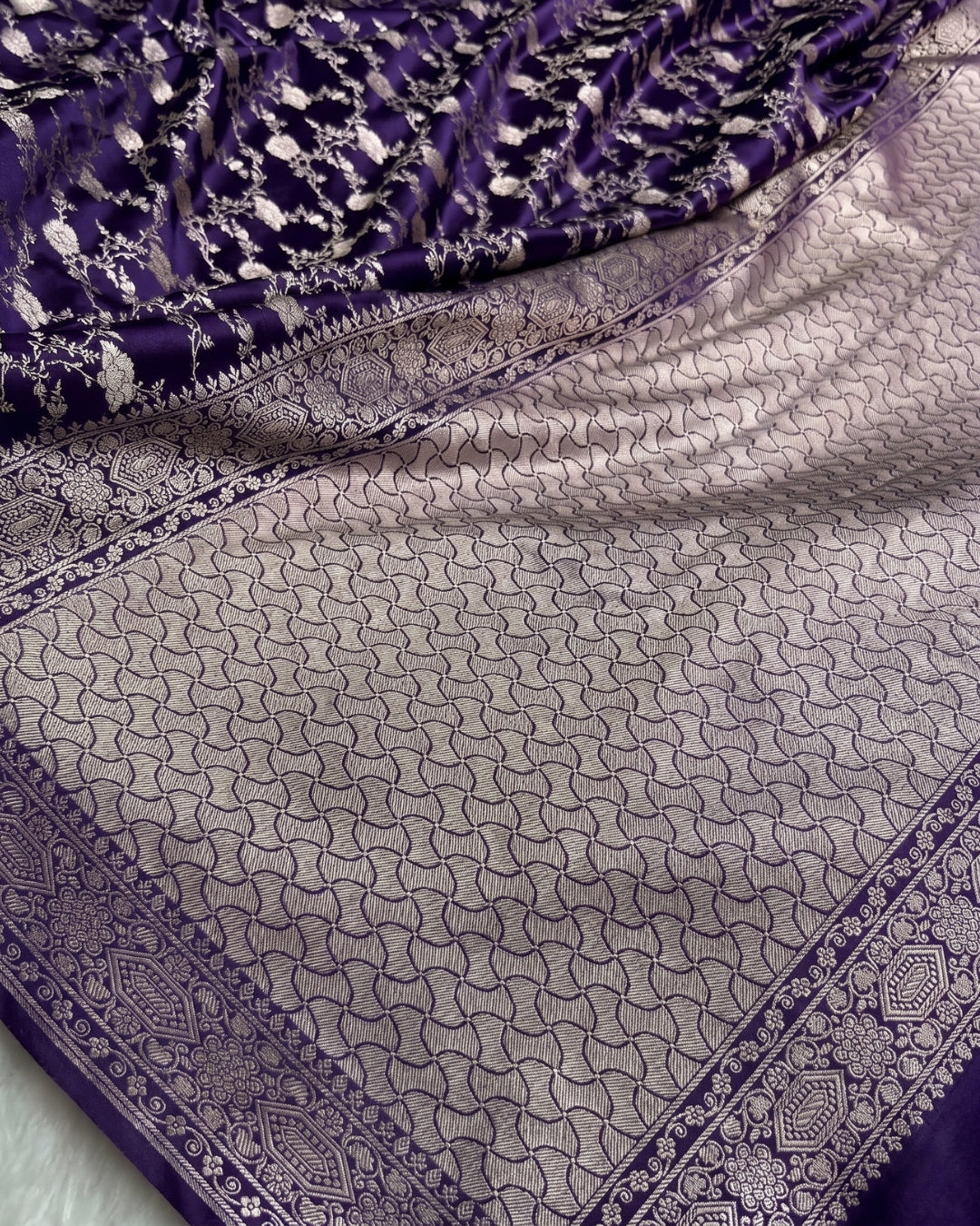 Aadhya - Royal Purple Banarasi Silk Saree