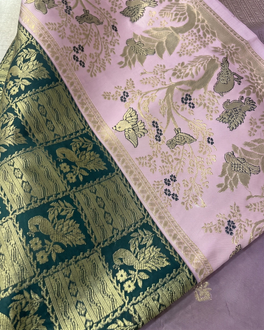 Heli - Pink Heritage Banarasi Silk Saree