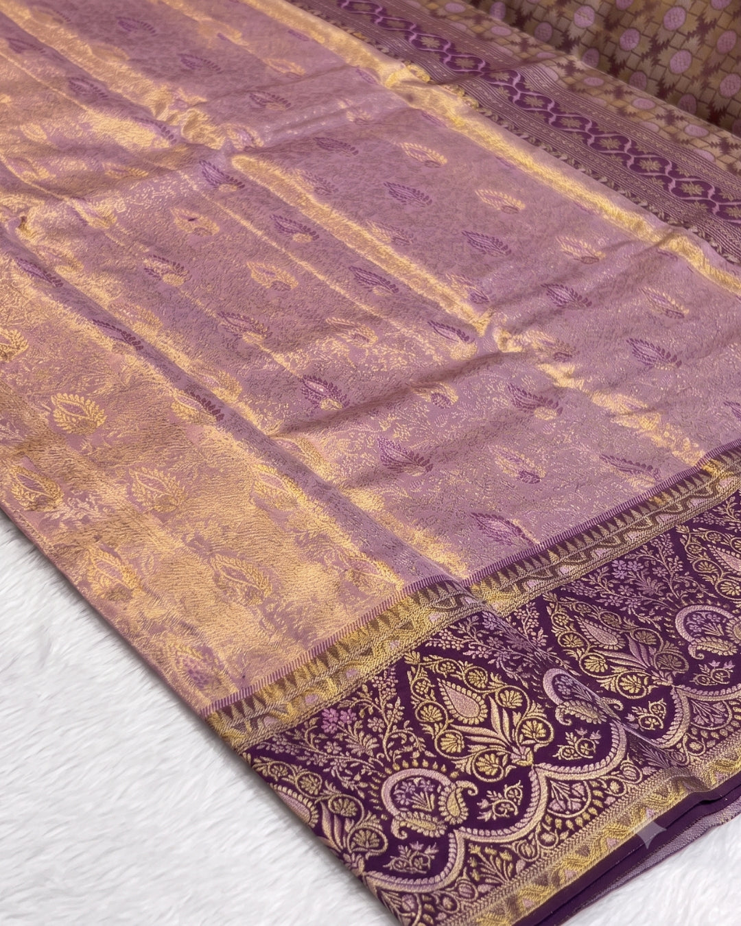 Siya - Lavender Royal Banarasi Zari Saree