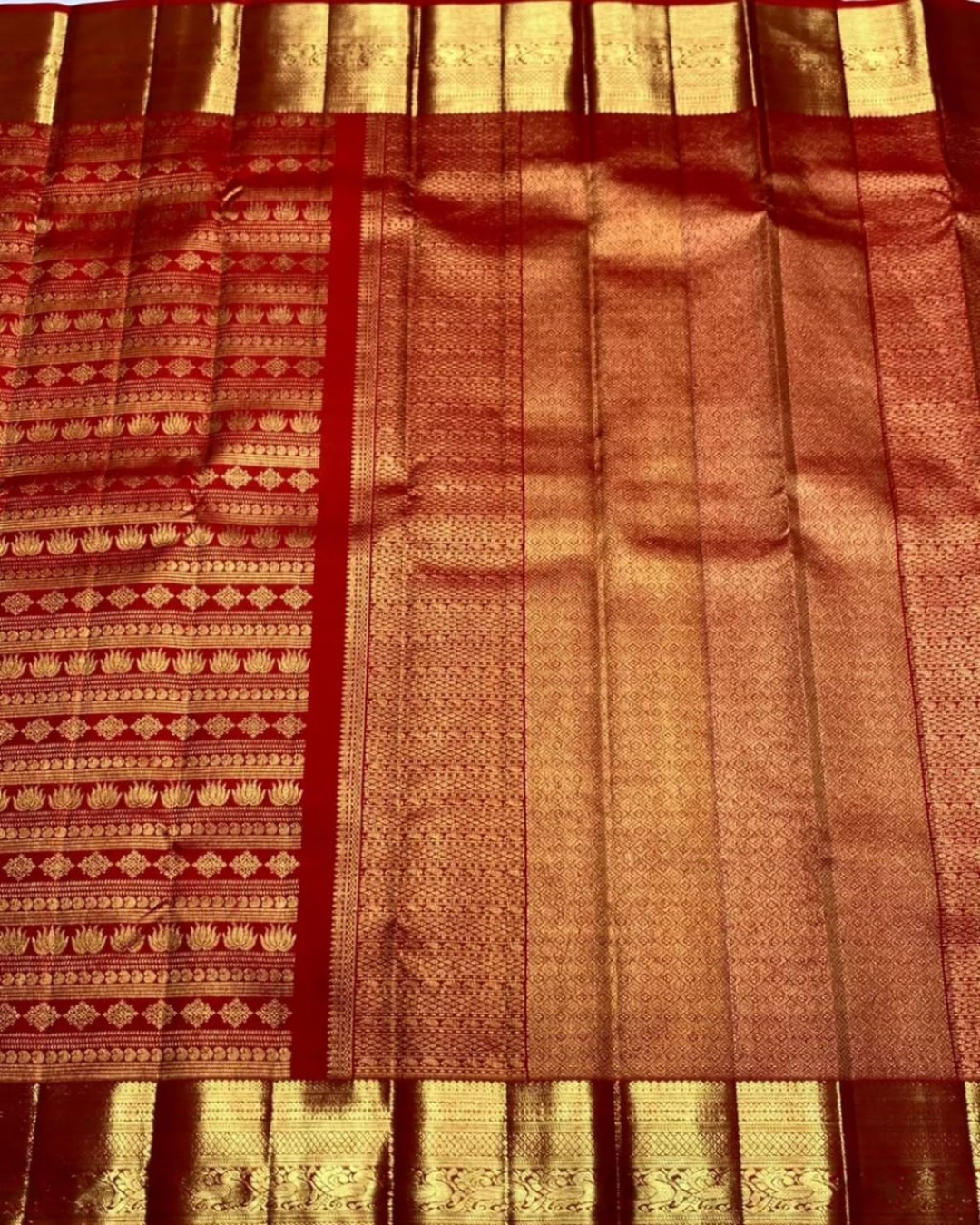 Sampriti - Crimson Red Kanjivaram Saree