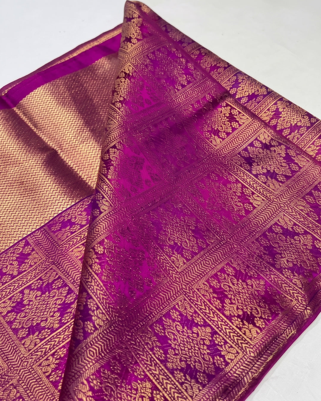 Veda - Royal Magenta Heritage Banarasi Silk Saree