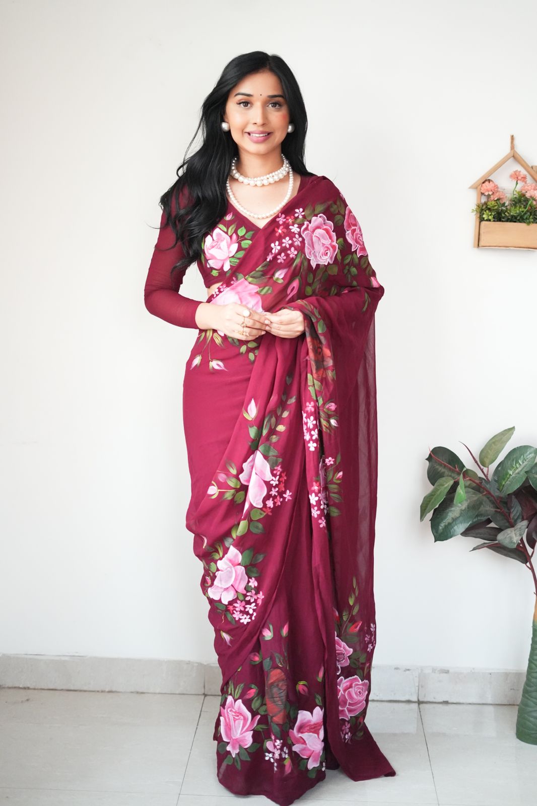 Rosella Bloom Saree – Grace in Every Petal