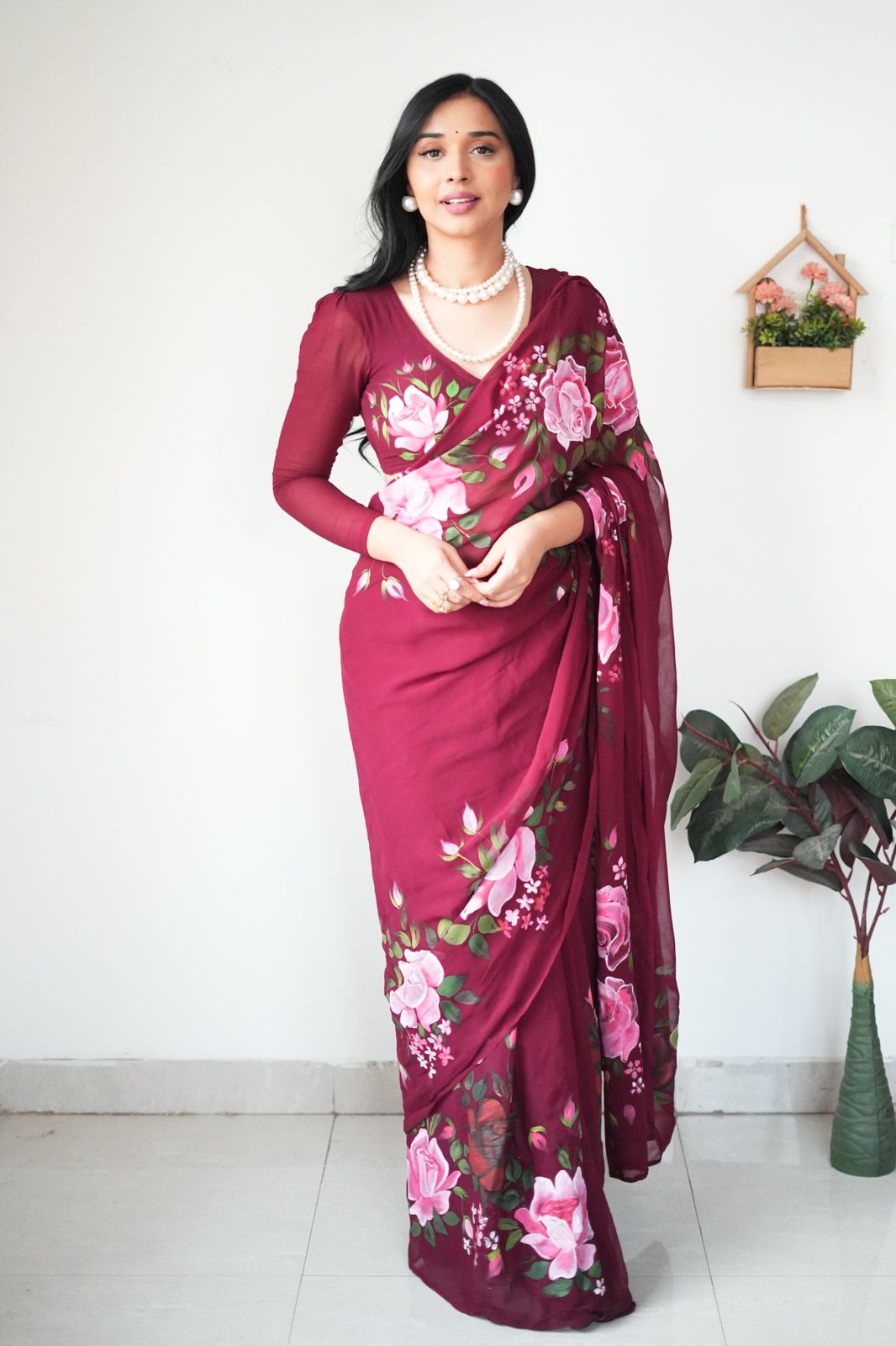 Rosella Bloom Saree – Grace in Every Petal