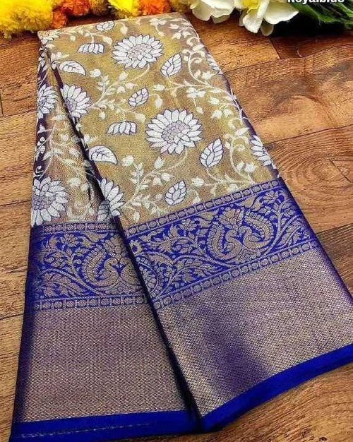 Ranjana - Royal Blue Kanjivaram Silk Saree with Jacquard Weaving