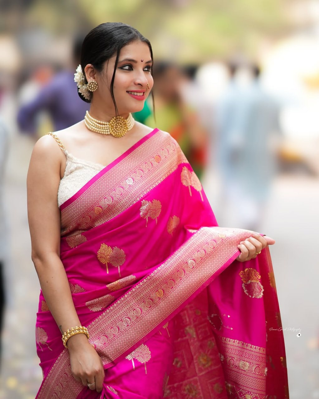 Pattu – Banarasi Soft Silk Saree in Refined Minimal Weave