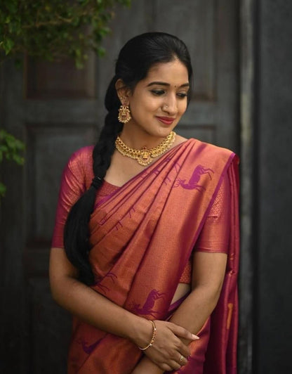 Himanshu Pink Kanchipuram Silk Saree