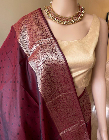 Krishna Maroon Coloured Soft Silk Saree