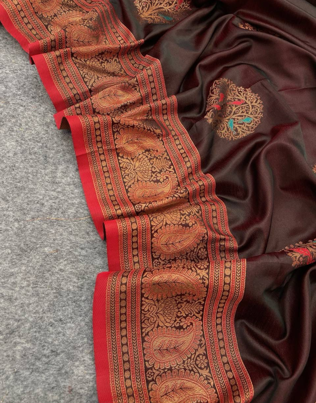 Shakti Red Banarasi Silk Saree