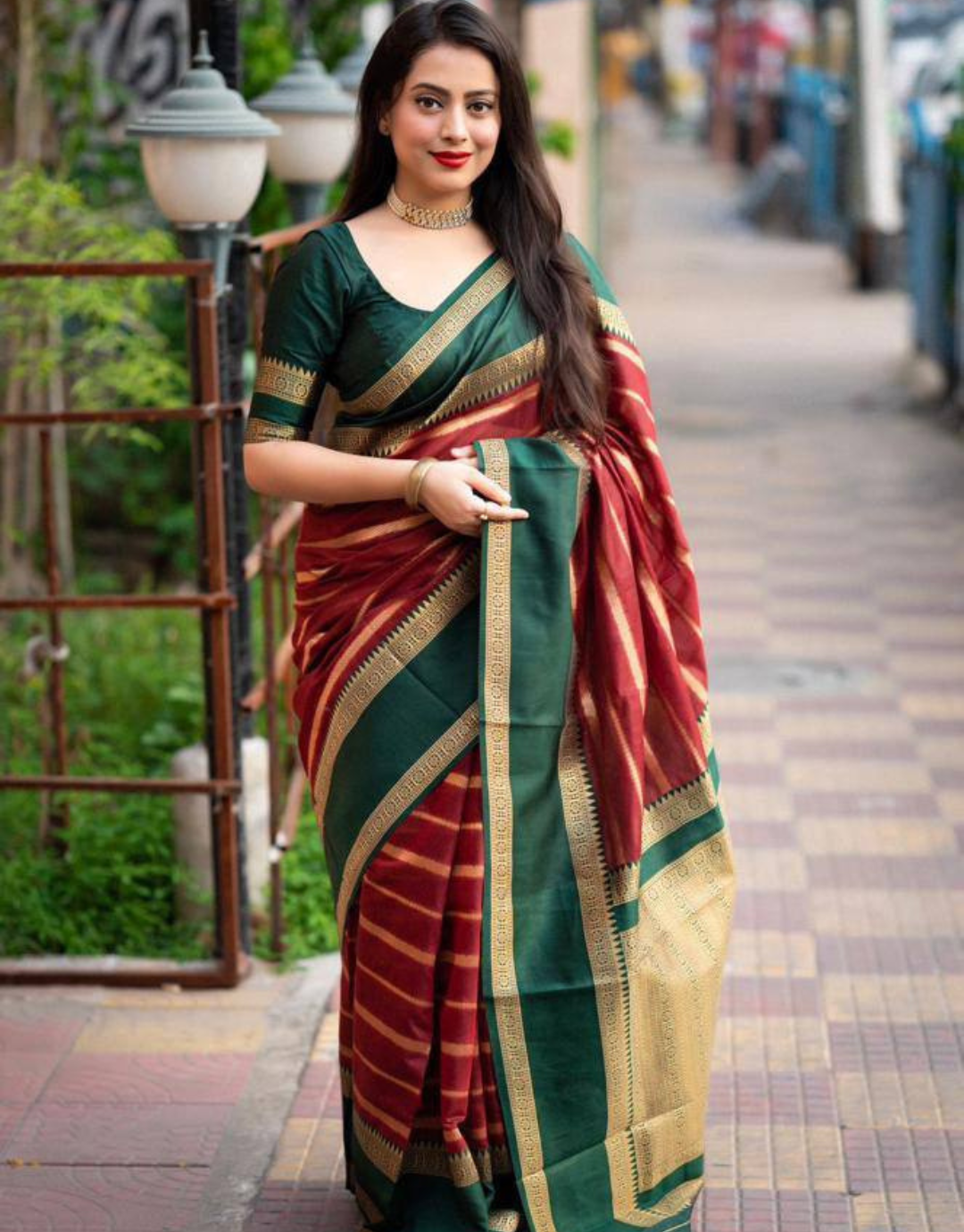 Kitty Red Soft Silk Saree