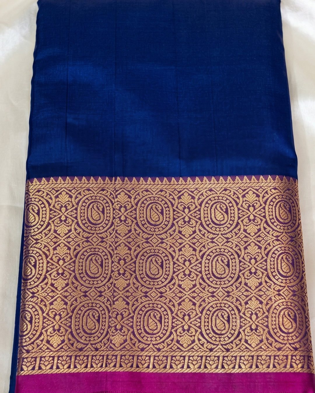 Chetna - Heritage Navy Pink Silk Elegance