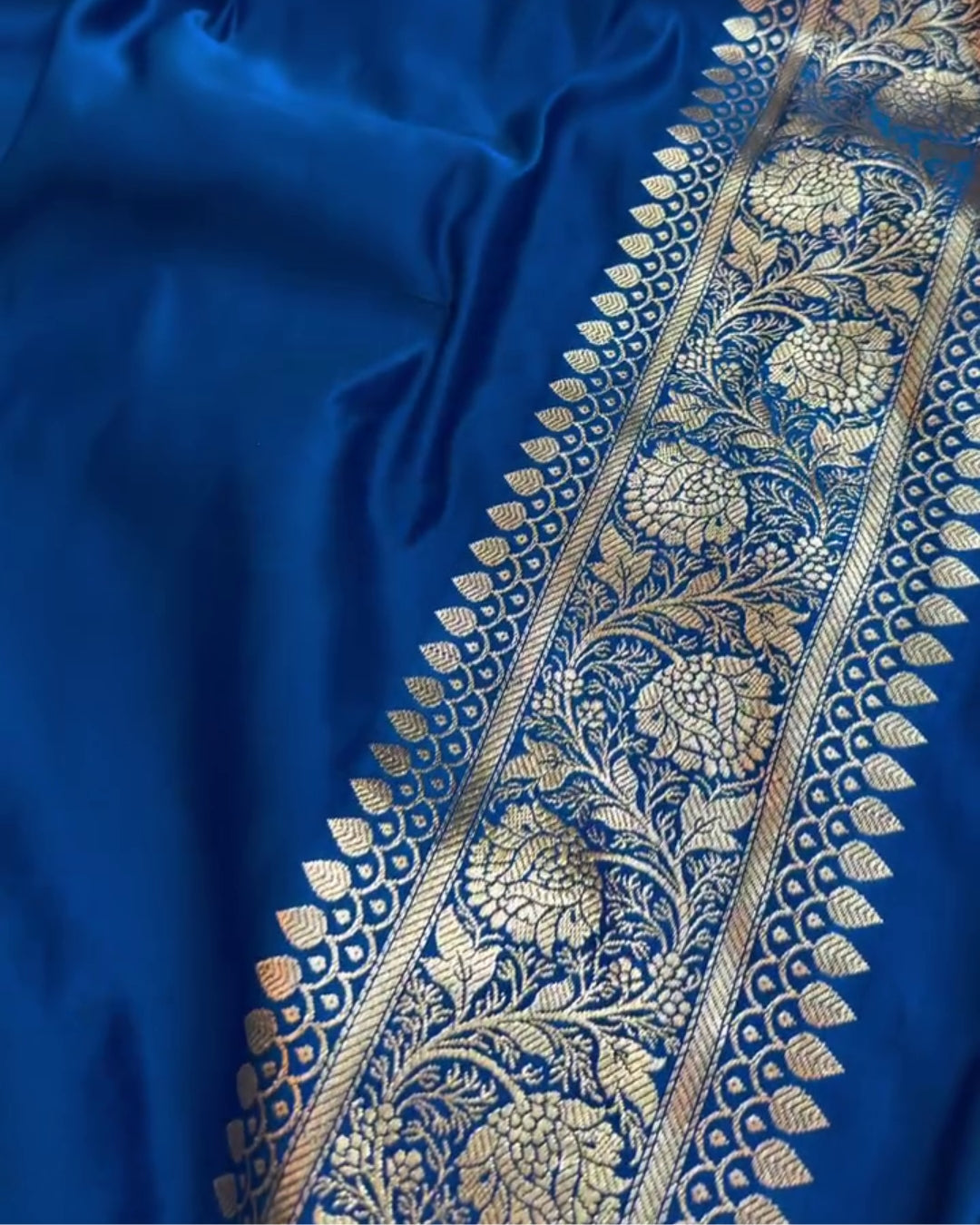 Aisha - Royal Blue Heritage Banarasi Weave Saree