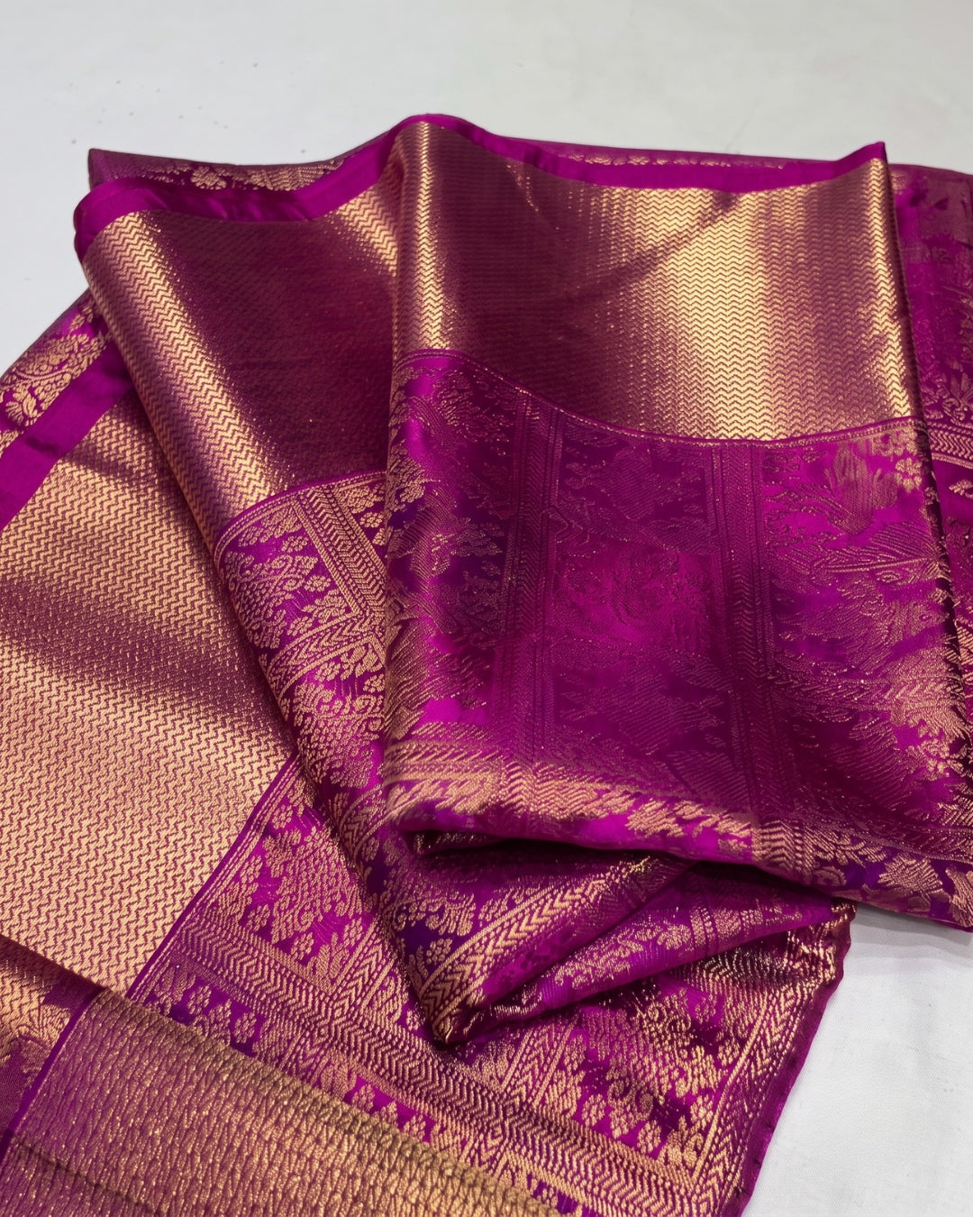 Veda - Royal Magenta Heritage Banarasi Silk Saree
