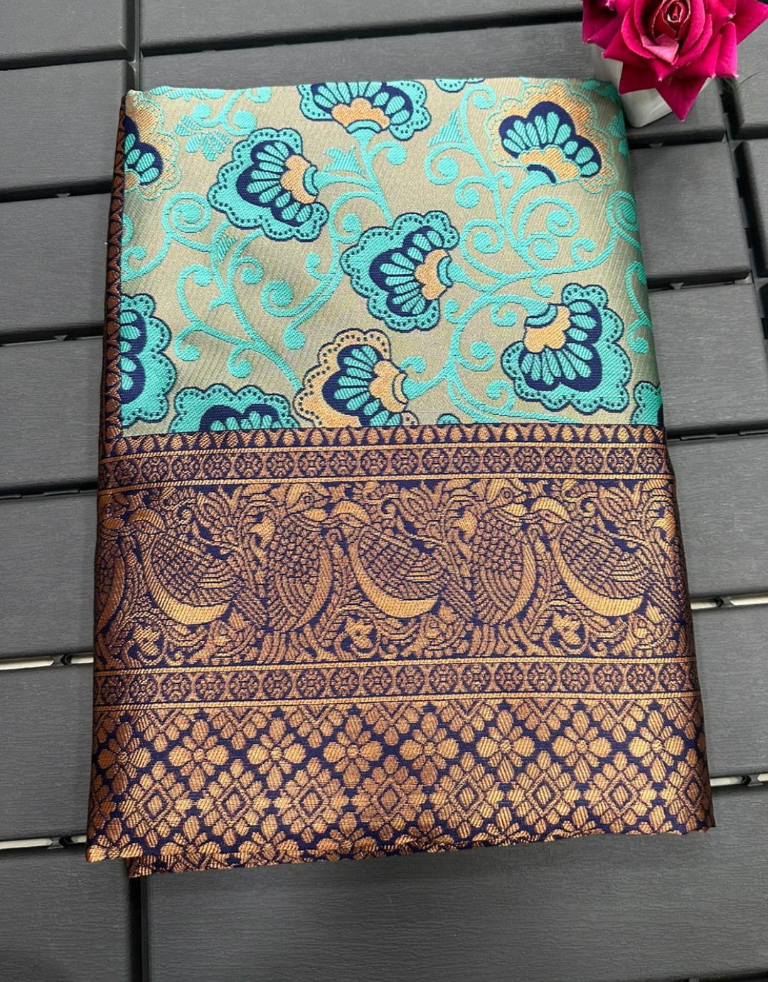 Sumanya SkyBlue Soft Silk Saree