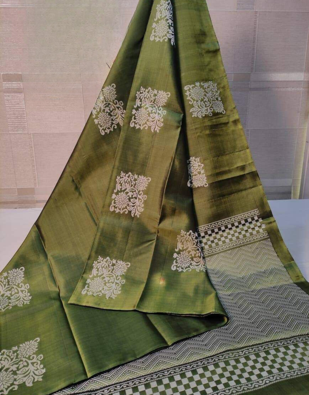 Eva LeafGreen Soft Silk Saree