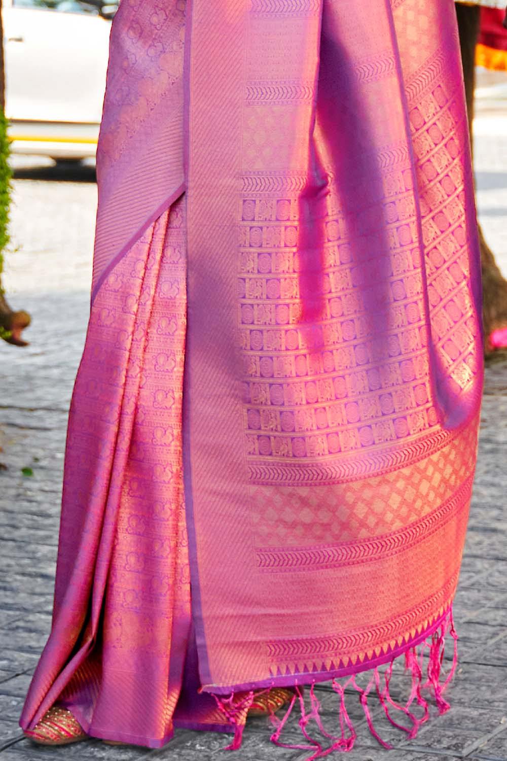 Faded Purple Navya Kanjivaram Silk Saree