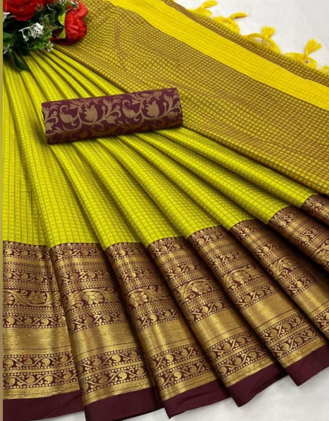 Sana Lemon Soft Silk Saree