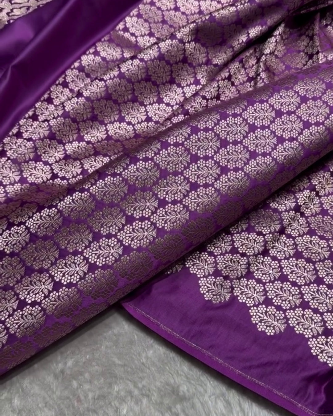 Maitri - Royal Purple Banarasi Silk Elegance Saree