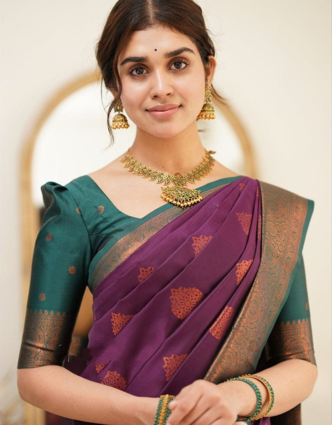 Mahira Purple Soft Silk Saree