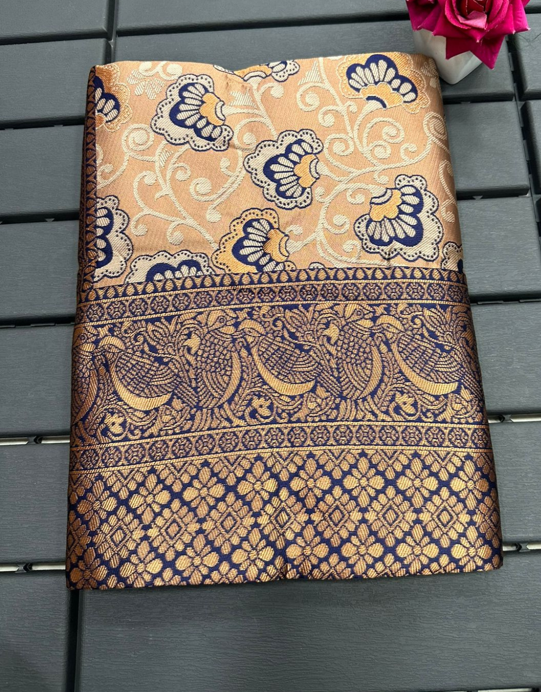 Sumanya Peach Soft Silk Saree