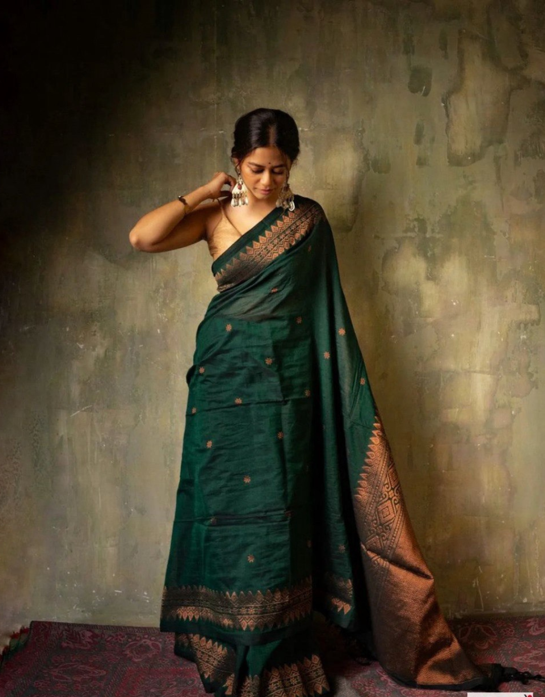 Kinjal Green Banarasi Silk Saree