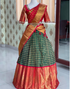 Ahana Green Kanchipuram Half Saree