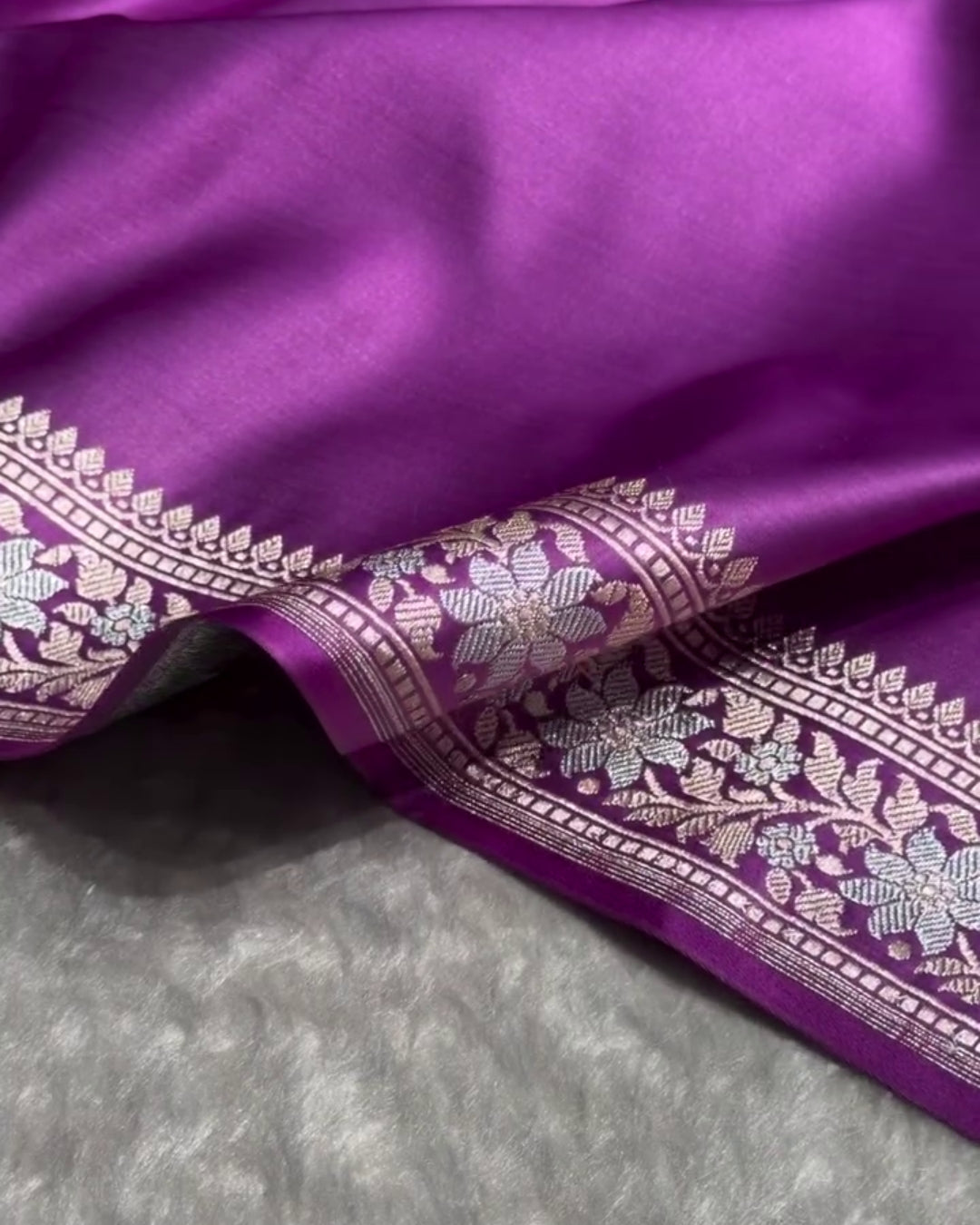 Maitri - Royal Purple Banarasi Silk Elegance Saree