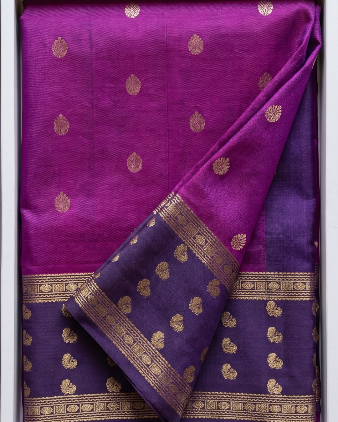 Tara - Royal Magenta Banarasi Silk Blend Saree