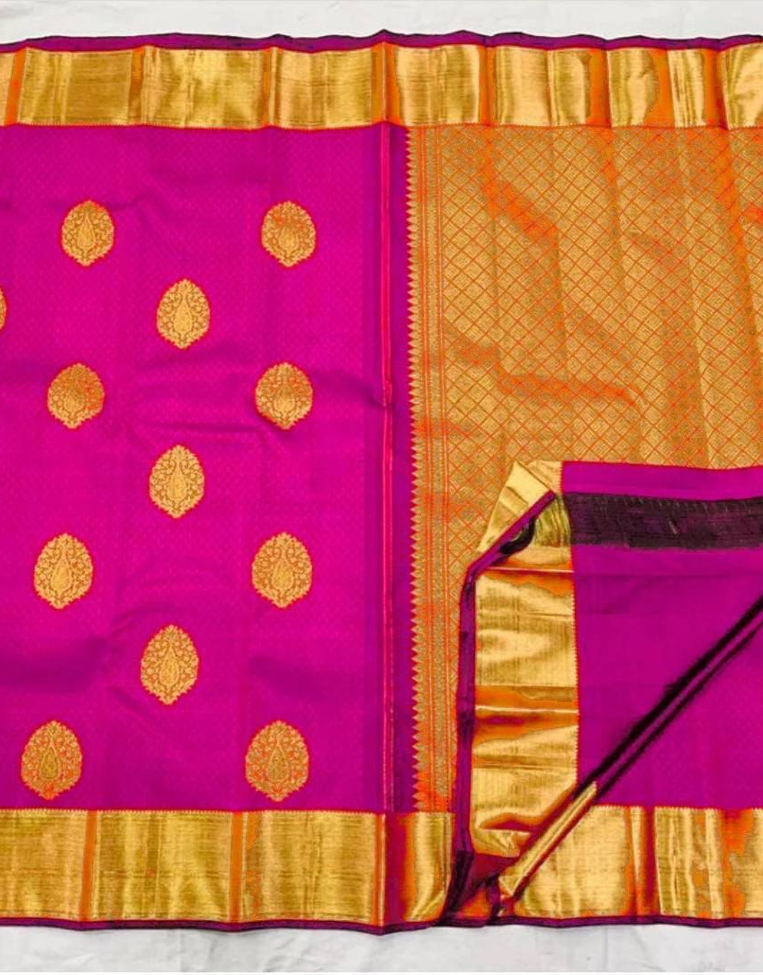 Shivani Hot Pink Soft Banarasi Silk Saree