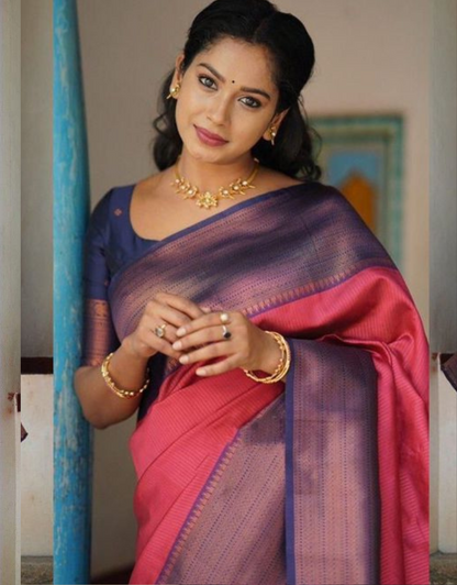 Urvashi DarkPink Soft Silk Saree